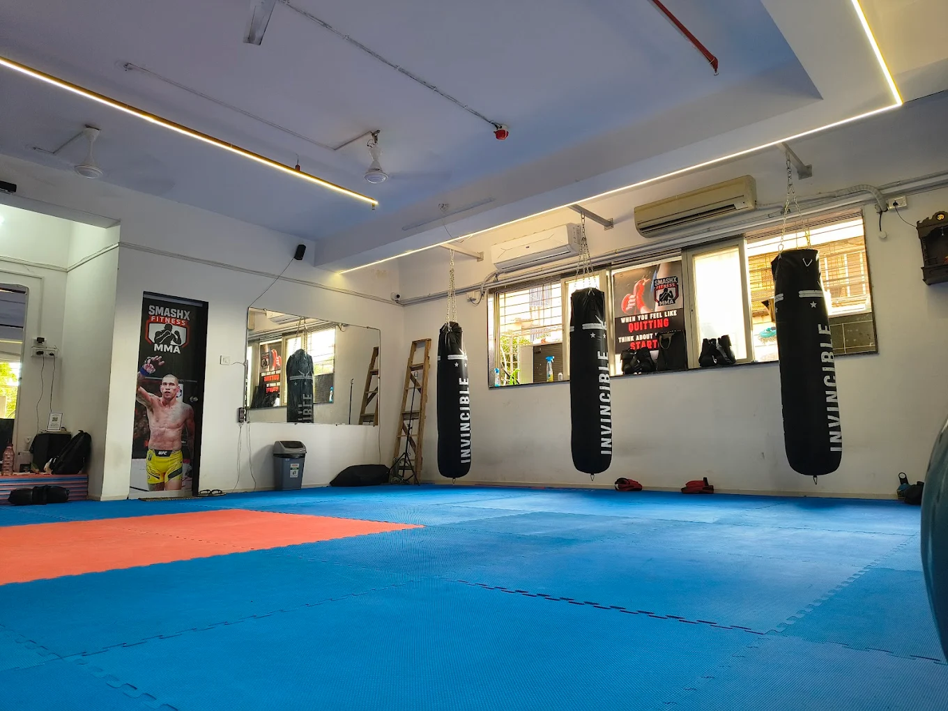 Heavy bags and boxing area at SmashX MMA Gym Mulund West