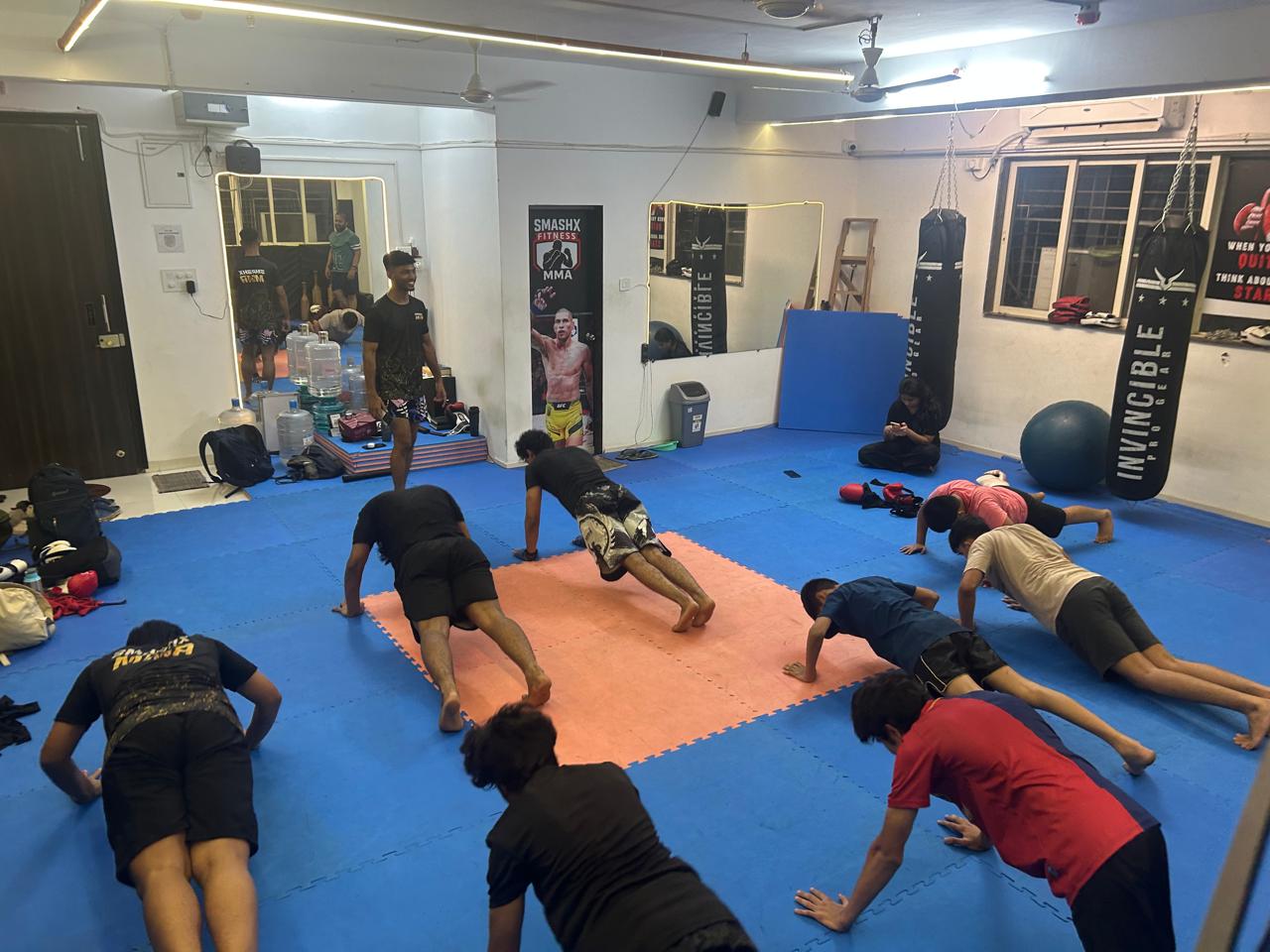 Heavy bag striking and conditioning drills